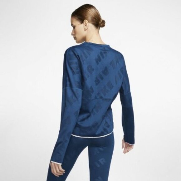 Nike Air blue midlayer DriFit crew long sleeve running  top size M - Picture 4 of 16